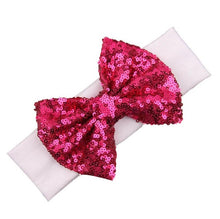 LandFox  Fashion Elastic Children Headband Cute Sequins Bow Baby Girl Hair Accessories GS