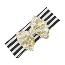 LandFox  Fashion Elastic Children Headband Cute Sequins Bow Baby Girl Hair Accessories GS