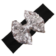 LandFox  Fashion Elastic Children Headband Cute Sequins Bow Baby Girl Hair Accessories GS