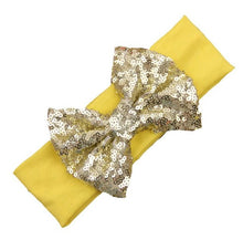 LandFox  Fashion Elastic Children Headband Cute Sequins Bow Baby Girl Hair Accessories GS