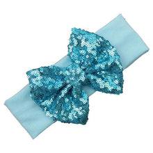 LandFox  Fashion Elastic Children Headband Cute Sequins Bow Baby Girl Hair Accessories GS