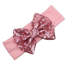LandFox  Fashion Elastic Children Headband Cute Sequins Bow Baby Girl Hair Accessories GS