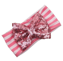 LandFox  Fashion Elastic Stripe Bow Children Headband Cute Sequins Baby Girl Hair Accessories GS