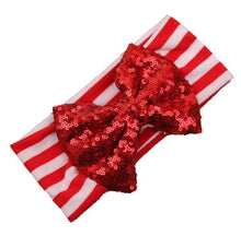 LandFox  Fashion Elastic Stripe Bow Children Headband Cute Sequins Baby Girl Hair Accessories GS