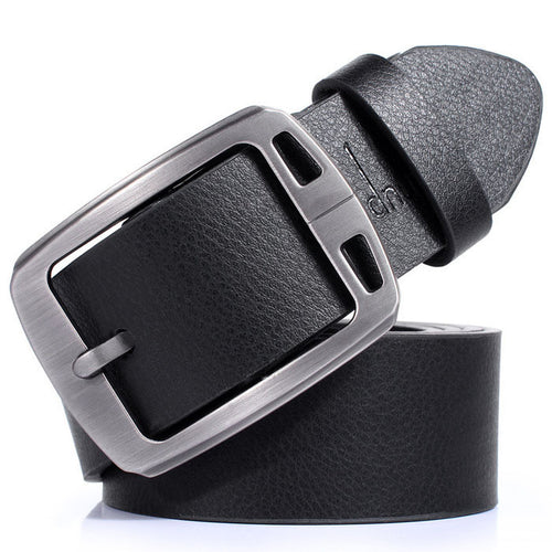 LandFox Fashion Slim Vintage Classic Jean Pin Buckle Belts Business Casual Black GS