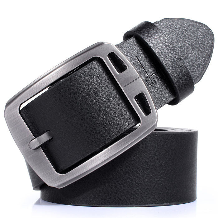 LandFox Fashion Slim Vintage Classic Jean Pin Buckle Belts Business Casual Black GS