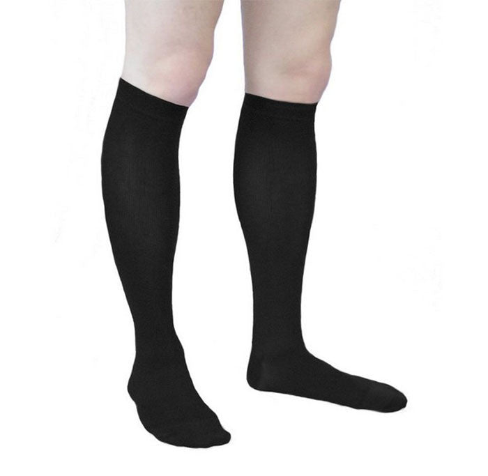 LandFox Limited 1 Pair Unisex Black Elastic Anti-Slip Knee-hi Miracle Socks Anti-Fatigue Compression Support Socks GS