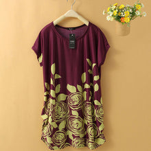 Landfox  4Color Fashion New   Women Dress Casual Dress Loose Printing Floral Tunic Dress Women Clothing GS