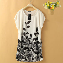 Landfox  4Color Fashion New   Women Dress Casual Dress Loose Printing Floral Tunic Dress Women Clothing GS