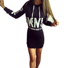 Long Sleeve Slim College Style Women bodycon hoody Dress Letter Print with Hooded Front Pocket sweatshirt Autumn Hoodie 70101 GS