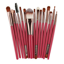 MAANGE 15 pcs/Sets Eye Shadow Foundation Eyebrow Lip Brush Makeup Brushes Tool pinceis de maquiagem escova oval Anne GS