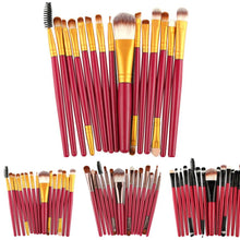 MAANGE 15 pcs/Sets Eye Shadow Foundation Eyebrow Lip Brush Makeup Brushes Tool pinceis de maquiagem escova oval Anne GS