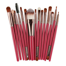MAANGE 15 pcs/Sets Eye Shadow Foundation Eyebrow Lip Brush Makeup Brushes Tool pinceis de maquiagem escova oval Anne GS