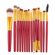 MAANGE 15 pcs/Sets Eye Shadow Foundation Eyebrow Lip Brush Makeup Brushes Tool pinceis de maquiagem escova oval Anne GS