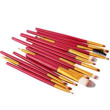 MAANGE 15 pcs/Sets Eye Shadow Foundation Eyebrow Lip Brush Makeup Brushes Tool pinceis de maquiagem escova oval Anne GS
