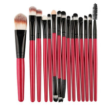 MAANGE 15 pcs/Sets Eye Shadow Foundation Eyebrow Lip Brush Makeup Brushes Tool pinceis de maquiagem escova oval Anne GS