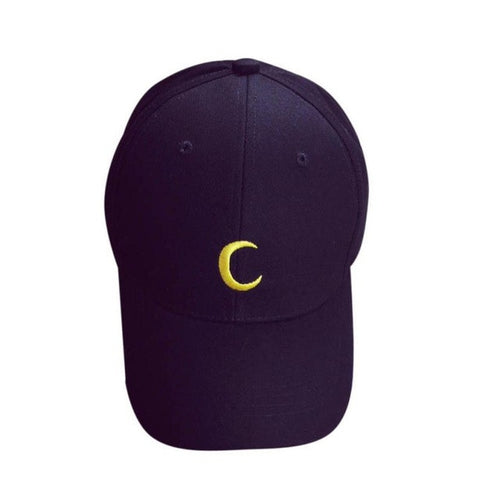 Moon Embroidery  New Fashion Baseball Caps Women Men Cotton Black White Snapback Hats For Men Gorras Hombre,Casquette Femme GS