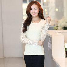 NEW Fall Brand Slim wild t-shirt women Bow Long-sleeved Lace t shirt Plus Size tops 9673 GS