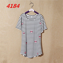 NEW Striped Printed Anchor owl lip women T-shirts short Sleeve t shirts Stretch Cotton tees tops 4185 GS
