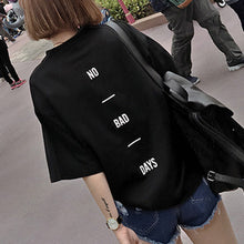 NO BAD DAYS Letter Print T-shirts New  Women Summer T Shirt Fashion Tops Female Short Sleeve t shirts Plus Size 72665 GS