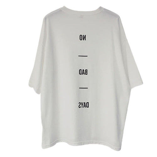 NO BAD DAYS Letter Print T-shirts New  Women Summer T Shirt Fashion Tops Female Short Sleeve t shirts Plus Size 72665 GS