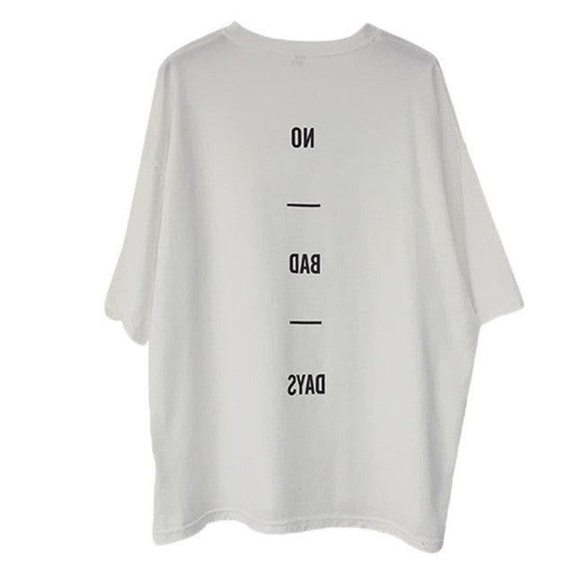NO BAD DAYS Letter Print T-shirts New  Women Summer T Shirt Fashion Tops Female Short Sleeve t shirts Plus Size 72665 GS