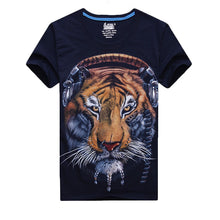 New  Men Print T-shirt Creative Personality 3D Animal Print Men T Shirt Short Sleeve Male Casual Tee Tops Plus Size 71182 GS