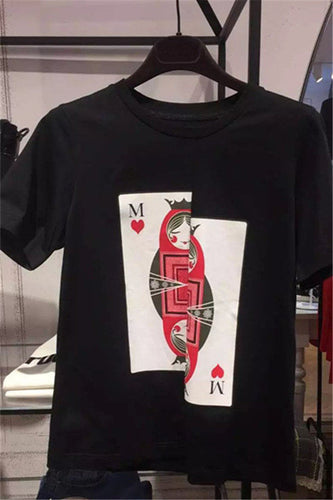 New  European Fashion Summer Women T shirts Female Cartoon Character Print t-shirt Short Sleeve Silm Woman tops 72534 GS