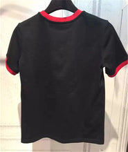 New  European Fashion Women T shirts Female kawaii Three Character Print t-shirt Short Sleeve Silm Woman tops 72533 GS