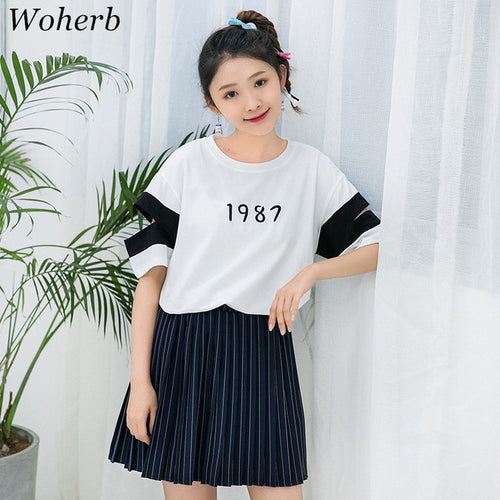New  Fashion 1987 Number Embroidery T Shirts Hollow Out Short Sleeve Hole T-shirts Female Women Tops Plus Size 72628 GS