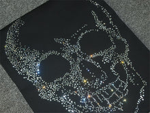 New  Fashion Cool Skull Diamonds Character Bling Women T shirts Female Plus Size T-shirt O-neck Tops Woman t shirt 72784 GS