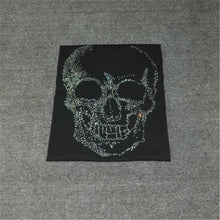 New  Fashion Cool Skull Diamonds Character Bling Women T shirts Female Plus Size T-shirt O-neck Tops Woman t shirt 72784 GS