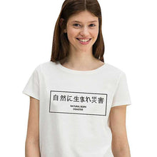 New  Fashion Japanese Letter Print T Shirts Short Sleeve Casual T-shirts Plus Size Female t shirt Women Tops Tee 72646 GS