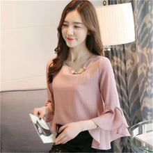 New  Fashion Korean Style Chiffon Blouse Butterfly Sleeve Cute Blusas Brief Casual Shirt Elegant Women Tops Plus Size 72711 GS