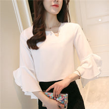 New  Fashion Korean Style Chiffon Blouse Butterfly Sleeve Cute Blusas Brief Casual Shirt Elegant Women Tops Plus Size 72711 GS