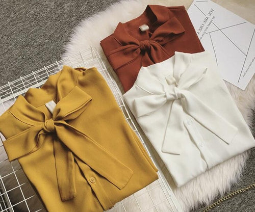 New  Fashion Long Sleeve Butterfly Chiffon Blouse Sweet Blusas Brief Elegant Casual Shirt Plus Size Women Tops 72719 GS