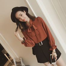 New  Fashion Long Sleeve Butterfly Chiffon Blouse Sweet Blusas Brief Elegant Casual Shirt Plus Size Women Tops 72719 GS