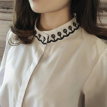 New  Fashion Long Sleeve Floral Embroidery Blouse Sweet Blusas Brief Elegant Casual Shirt Women Tops Plus Size 72635 GS