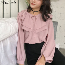 New  Fashion Ruffles Pleated Chiffon Blouse Elegant Long Sleeve Plus Size Cute Blusas Loose Casual Shirt Women Tops 72707 GS