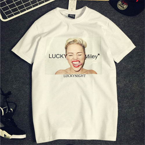 New  Fashion Short Sleeve T-shirts Plus Size Cool Girl Letter Print Tops Casual Female t shirts Women tshirts 72463 GS