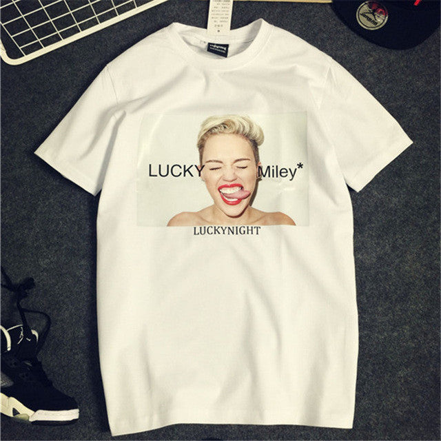 New  Fashion Short Sleeve T-shirts Plus Size Cool Girl Letter Print Tops Casual Female t shirts Women tshirts 72463 GS