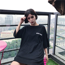 New  Fashion Summer Dark Style Letter Rose Floral Print T Shirts Short Sleeve T-shirts Casual Women Tops Plus Size 72642 GS
