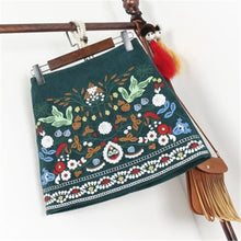 New  Fashion Summer Skirt Floral Leaves Embroidery A-Line National Style Faldas Mini Skirts Woman Retro High Waist Skirts GS