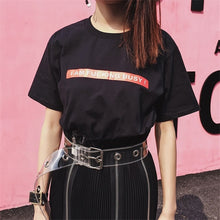 New  Fashion Summer T-shirts Plus Size Cool Letter Print Tops Casual Female t shirts O-neck Women Unisex tshirts 72511 GS