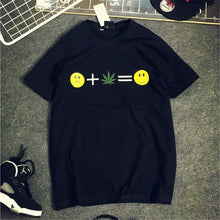 New  Fashion Summer T-shirts Plus Size Smile Leaves Print Tops Casual Female t shirts O-neck Women Unisex tshirts 72462 GS