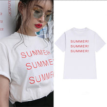 New  Fashion Women T shirts Letter SUMMER Print t-shirt Casual Short Sleeve Female tops 72488 GS