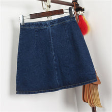 New  Fashion butterfly Floral Embroidery A-Line Skirt Mini Denim Skirts Woman Retro High Waist Skirts 72561 GS