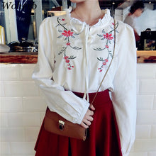 New  Japanese style Summer Kawaii Floral Blouse Bow Tie Casual Ruffled Collar Shirt Cute Blusas Plus Size Women Tops 72521 GS