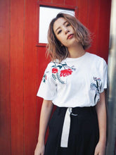 New  Women Summer Floral Embroidery Print Fashion Tops T Shirt Woman O-Neck Short Sleeve Plus Size t-shirt 72599 GS