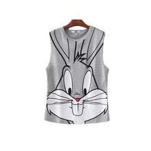 New Arrival  Summer Women T Shirt Wild O Neck Sleeveless T-shirt Fashion Character Print Female Casual Tops Tees 71237 GS